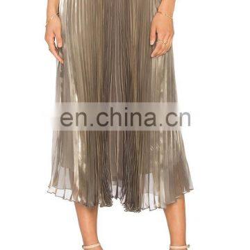 Traditional ladies bling bling dance long pleated skirt