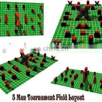 Inflatable tactical paintball field