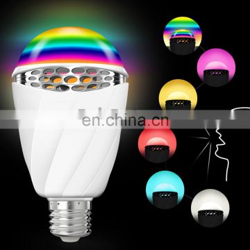 Smart Voice Bulb 3W LED Speech Recognize Bulb, Voice Control Lamp Color-changing Light in English Language E27 Base Holder