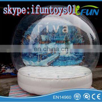 giant inflatable christmas snow globe for sale / inflatable human size snow globe / human snow globe