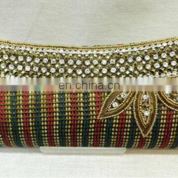 Multi Colour Rhinestone Clutch Purse