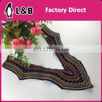 New Design Embroidered Collar Sewing Neckline With bead or Rhinrstone part for clothes