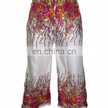 Indian Rayon Fabric Modern Floral Prints Palazzo Harem Pants Women Trousers Yoga Bonhomie Boho hippie gypsy Palazzo pant