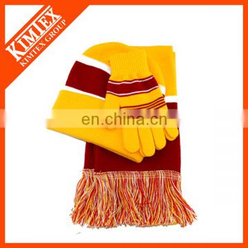 Winter fashion custom knitted hat scarf glove