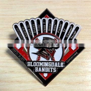 Custom metal lapel baseball cooperstown pins