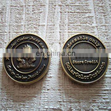 Cheap manufacture 3D monster old coin for shopping