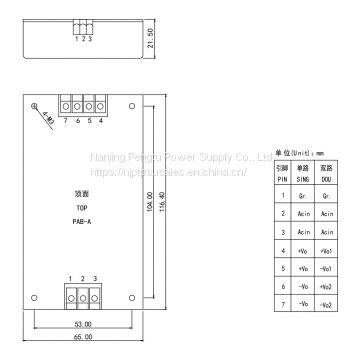 PAB-A Series 220V to 24V 100W AC/DC Converter