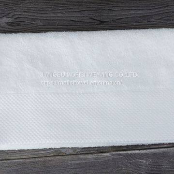 Wholesale Cheap 100% Cotton Dobby White Hotel Hand Towel photo-2