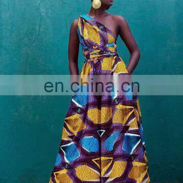 Wholesale Sexy Ladies V-neck Wide Leg Opening Women's African Print Floral Jumpsuits Culottes photo-5