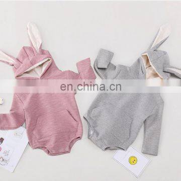 Baby Clothes Boys Girls Cotton Rabbit Hooded Rompers Bodysuit Baby Baby Romper Bodysuits Clothes photo-3