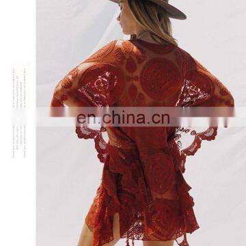 2019 Ленточный пляжный парео. Бикни-кавер. Пляжные туники для женщин. Ленточное пляжное платье photo-2