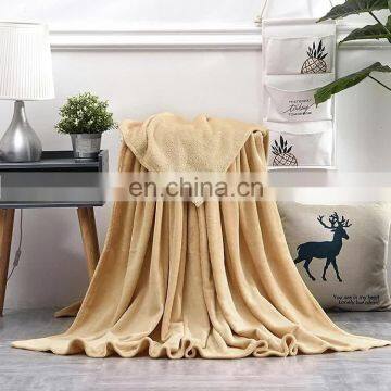 Ultra Soft Flannel Fleece All Season camel Throw 50"*60" Light Weight Living Room,Bedroom Warm Blanket