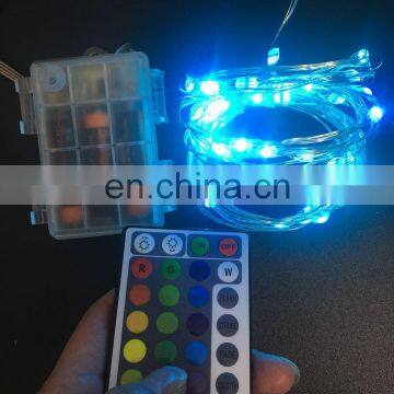 100LEDs RGB Fairy LED String Lights Battery Powered With Remote Indoor Outdoor Decorative Garden Christmas Tree photo-3