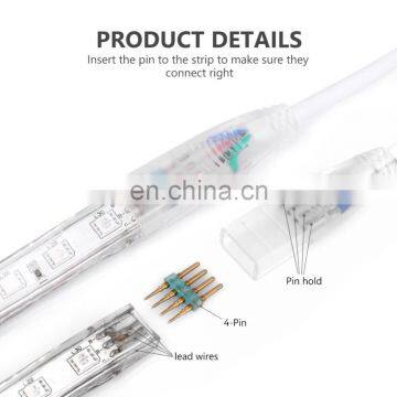 110V 120V 220V RGB Led Strip Light Waterproof 5050 Color Changing Decoration Lights Strip