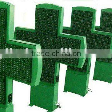 outdoor pure green LED P16 pharmacie croix