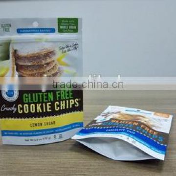 laminated plastic bag for cookies/stand up zipper cooky bag