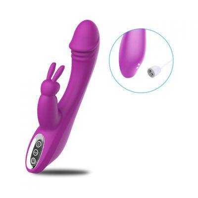 Drop shipping 3 in 1 G Spotter Rabbit Anal Dildo Vibrator_