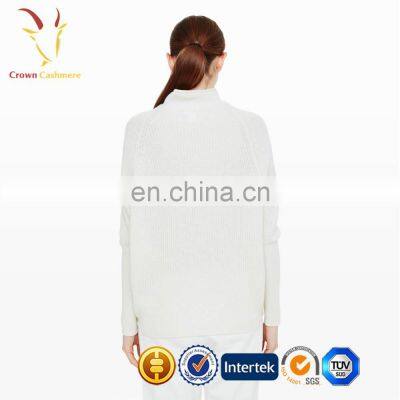 White Women Cashmere Turtleneck Sweater Bright Color Sweater photo-2