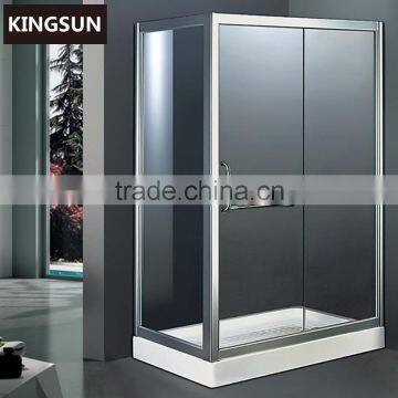 Acrylic Tray Freestanding Rectangle Portable Shower Room Glass Shower Enclosure