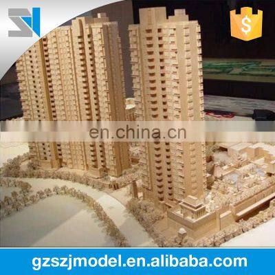 Wooden city planning miniature model