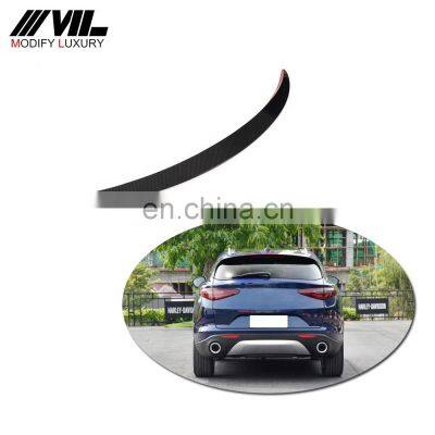 Newest Fashion Popular DRY Carbon Fiber Middle Spoiler for Alfa Romeo Stelvio 2017-2021