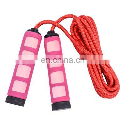 Factory Custom Jump Rope Workout Rapid Speed Skipping Rope With Ball Bearings Foam Sponge Handles Cotton String photo-2