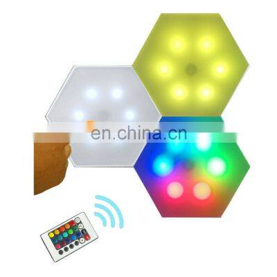 RGB honeycomb remote control combination splicing light variable color wall light LED night light