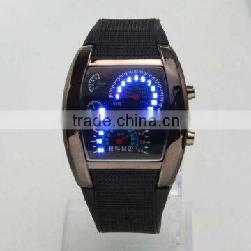 Hot blue led speedometer watch