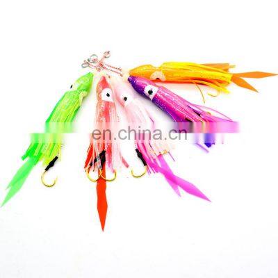 12cm Soft Octopus Trolling Fishing Lures Squid Skirts Fishing Baits Tuna Tail Fish Tackle Craft for Jigging Rigs