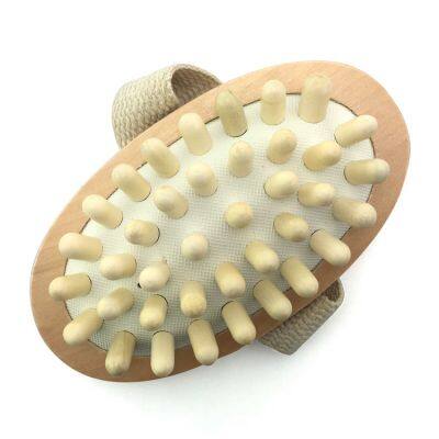 Natural Material Shower Brush Small Wooden Bath Brush Massage Bath Brush photo-3
