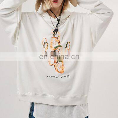 2021 Casual style oversize print custom logo design clothing winter hoodie for men