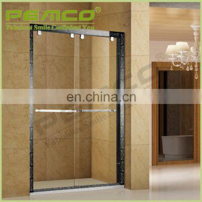 hotel bathroom Tempered Glass custom free standing delicacy sliding shower door partition enclosure