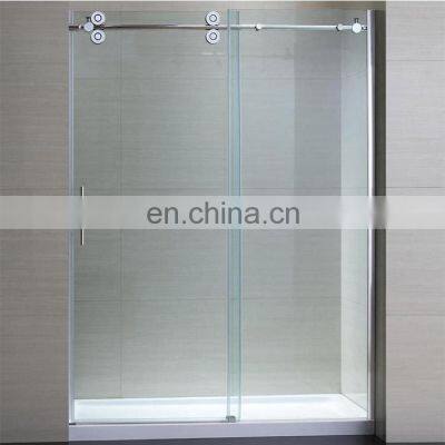 Sliding glass door barn door hardware for shower room