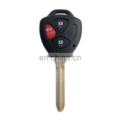 Remote car Key shell case fob 3 Button for 2005 - 2008 Toyota Hilux