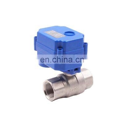 CWX-15N stainless steel brass BSP NPT motorizedvalve 5v 12v 1/4inch 1/2inch 3/4inch 1inch ball valve