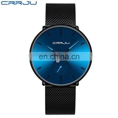 CRRJU 2150 Top Brand Luxury Watches Men Stainless Steel Watch Classic Quartz Wrist Watch