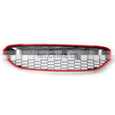 FRONT BUMPER HONEYCOMB GRILLE BLACK/RED FRAME FOR FORD FIESTA MK7.5 2013-2016