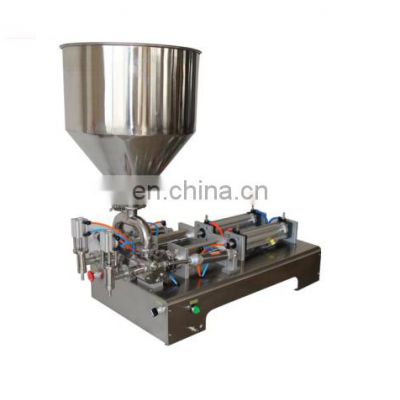 High accuracy pneumatic double head liquid juice oil filling machine