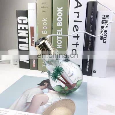 Bulb Diffuser Humidifier Led Usb Car Light Mini Shape Halogen Injection Cheapest Humidifiers Transparent Aroma Night Lamp photo-4