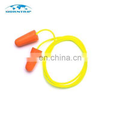 Working Shooting Travel Hearing Protection Disposable Pu Foam Earplugs With Polyester Rope photo-4