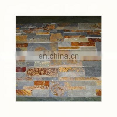 Natural split cooper gold slate wall cladding panels