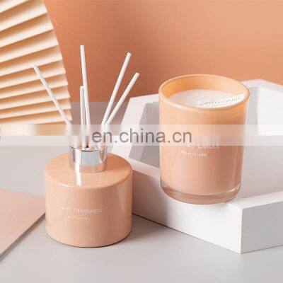 Luxury Wedding Christmas Decoration Air Freshener Gift Home Decor Soy Wax Candle Aroma Reed Diffuser Gift Box Set