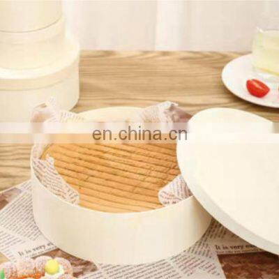 Biodegradable Wooden Round Takeaway Packaging Food Container Cake Veneer Cheese Grazing Deli Board Christmas Gift Box photo-3