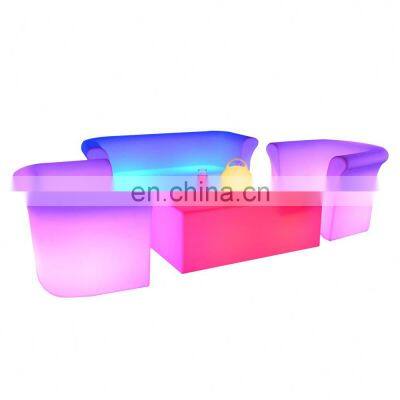 Outdoor Led Furniture Bar Stool Tables Living Room Sofas Curved Sofa Set Led photo-4