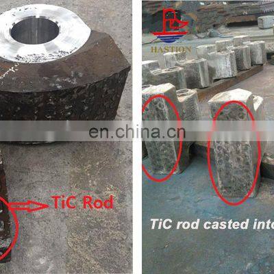 Composite Carbide Welding Rod TiC Rod on Hammer Mill Granite Hammer Crusher photo-4
