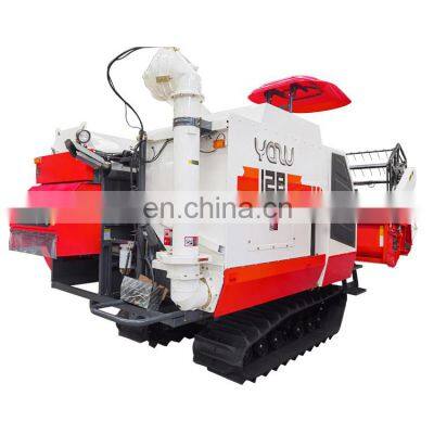 For sale rubber track full feeding rice wheat combine harvester machine