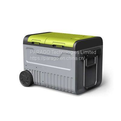 45L DC 12V/24V Compressor Fridge Mobile Freezer Refrigerator With Pull Rod & Wheels Car Home Dual Use photo-5