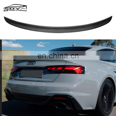 A5 S5 B9 B9.5 KB Style Carbon Fiber Rear Spoiler Trunk Lip For Audi A5 S5  B9 2017-2023