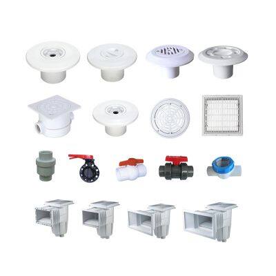 Pool Plastic Accessories Gratings Skimmer Water Return Main Drain Massage Jet Suction Nozzle Piscina Fittings