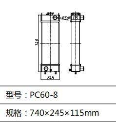 High Quality All Aluminum Excavator Radiator PC60-8 Excavator Aluminum Radiator for Cooling System Radiator